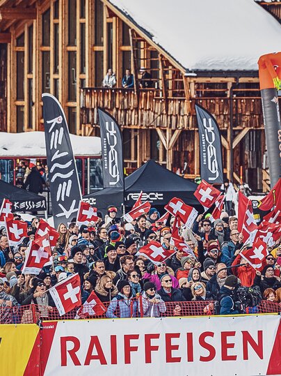 Stimmung am Snowboard alpine Wold Cup am Jakobshorn in Davos. | © Davos Klosters Mountains 