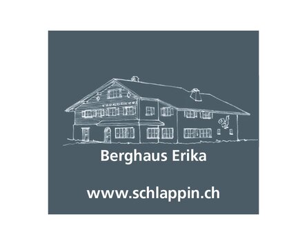 Das Logo des Berghaus Erika wird geziert von einer Bild aus der Facette des Hauses. | © Davos Klosters Mountains