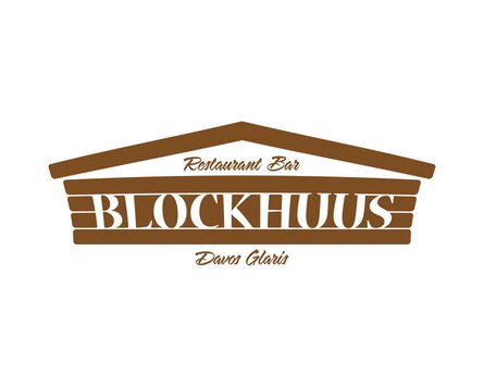 Braunes Logo des Restaruant Blockhuus am Rinerhorn. | © Davos Klosters Mountains