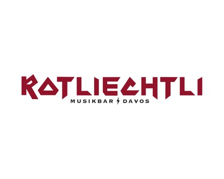 Schwarz rotes Logo der Rotliechtli Bar in Davos. | © Davos Klosters Mountains