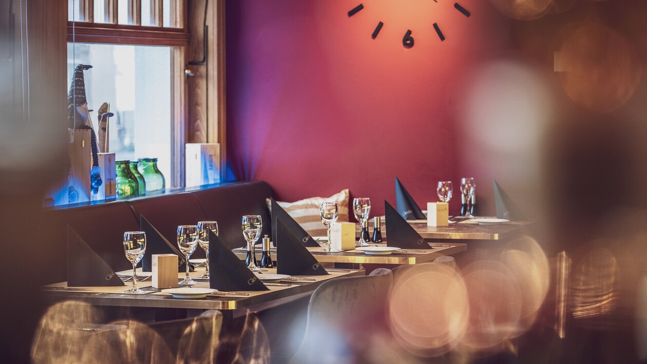 Tischdekoration im Restaurant Giodavin in Davos | © Davos Klosters Mountains