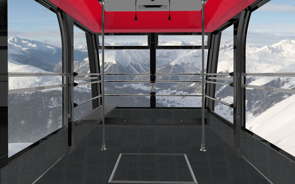 Blick in die neue Kabine der zweiten Sektion auf dem Jakobshorn. | © Davos Klosters Mountains