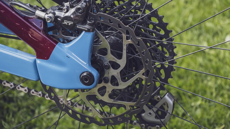 Nahansicht der Bremscheibe eines Mountainbike. | © Davos Klosters Mountains