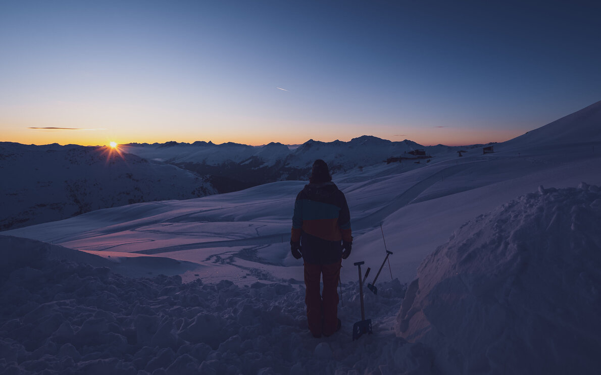 Sonnenuntergang beim Iglubau | © Davos Klosters Mountains 