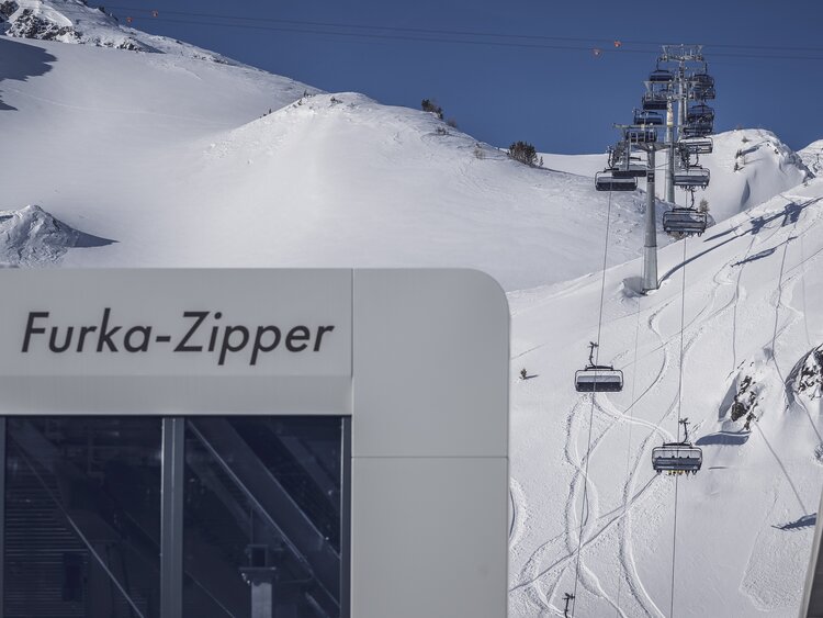 Blick auf den neuen Furka-Zipper. | © Davos Klosters Mountains