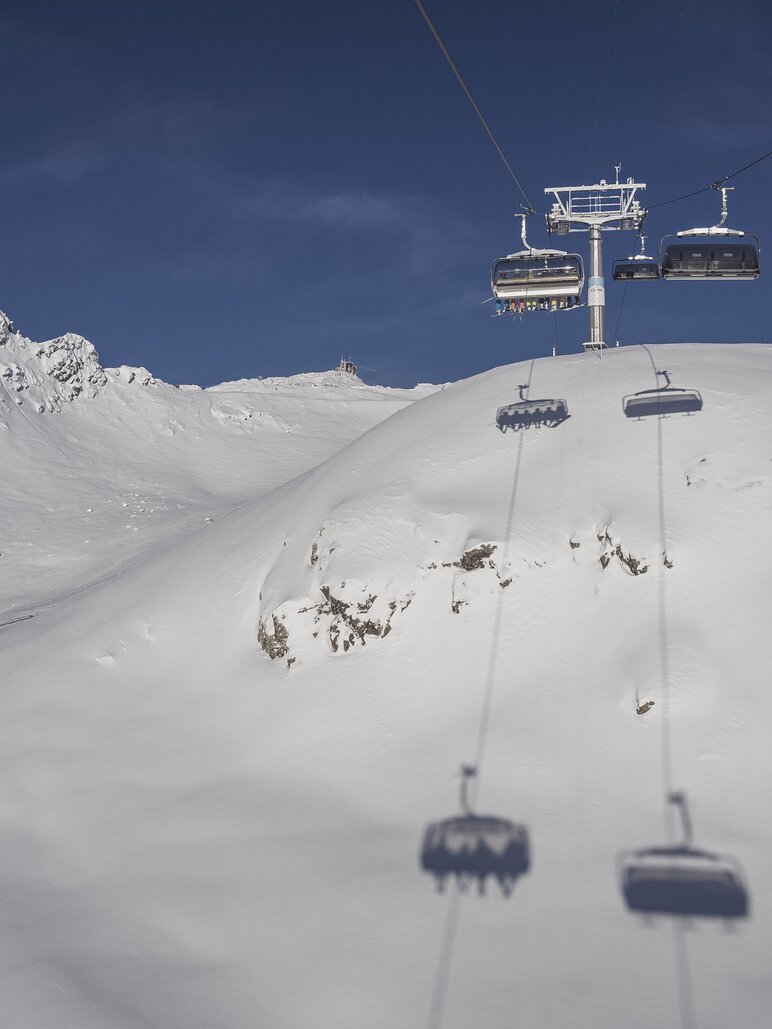 Rapid Sessellift | © Davos Klosters Mountains Aussicht vom Rapid Sessellift in richtung Weissfluhjoch. | © Davos Klosters Mountains