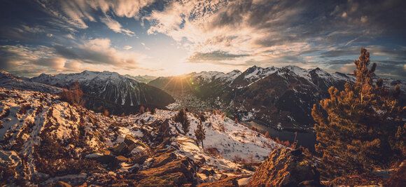 Hüreli und Seehorn mit Aussicht auf Davos | © Davos Klosters Mountains