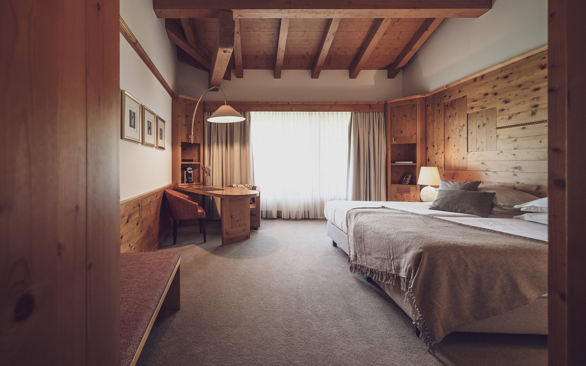 Hotelzimmer Ansicht auf dem Waldhuus Davos